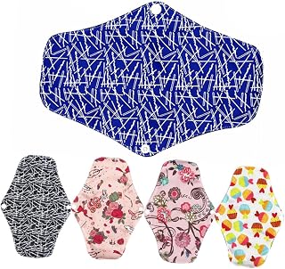 LALAFINA 5pcs Mama Cloth Pads Reusable Menstrual Pads Reusable Napkins Portable Towel Cloth Menstrual Pads