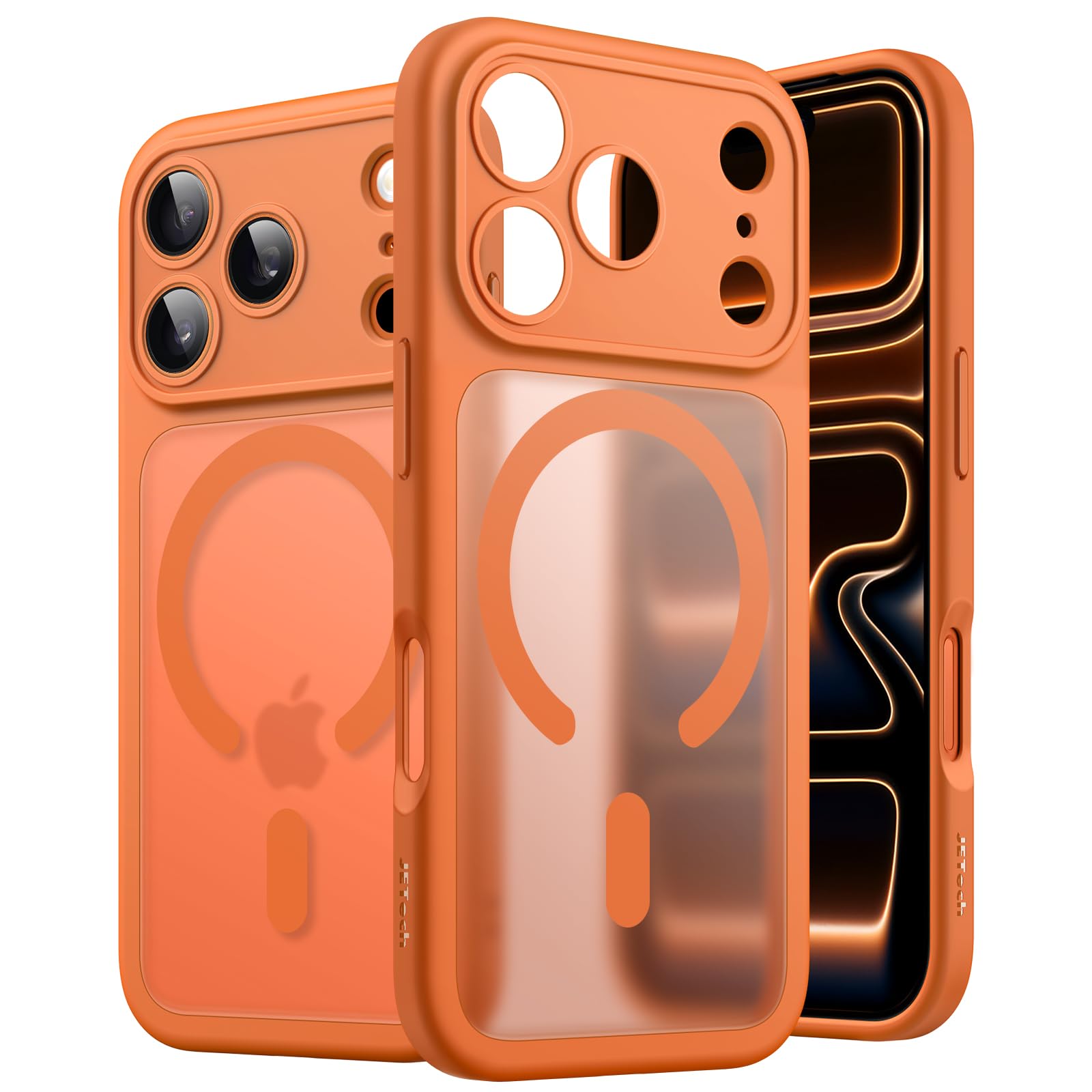 JETech Magnetische Case voor iPhone 17 6,3-Inch Compatibel met MagSafe, Bumper Hoesje Cover, Effen Kleur Matte TPU Frame, Krasbestendige Doorzichtige Achterkant (Donkergroen