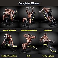 Vista 6 de Banco de pesas ajustable, bancos de entrenamiento plegables para gimnasio en casa, banco de ejercicios con 10 posiciones de respaldo