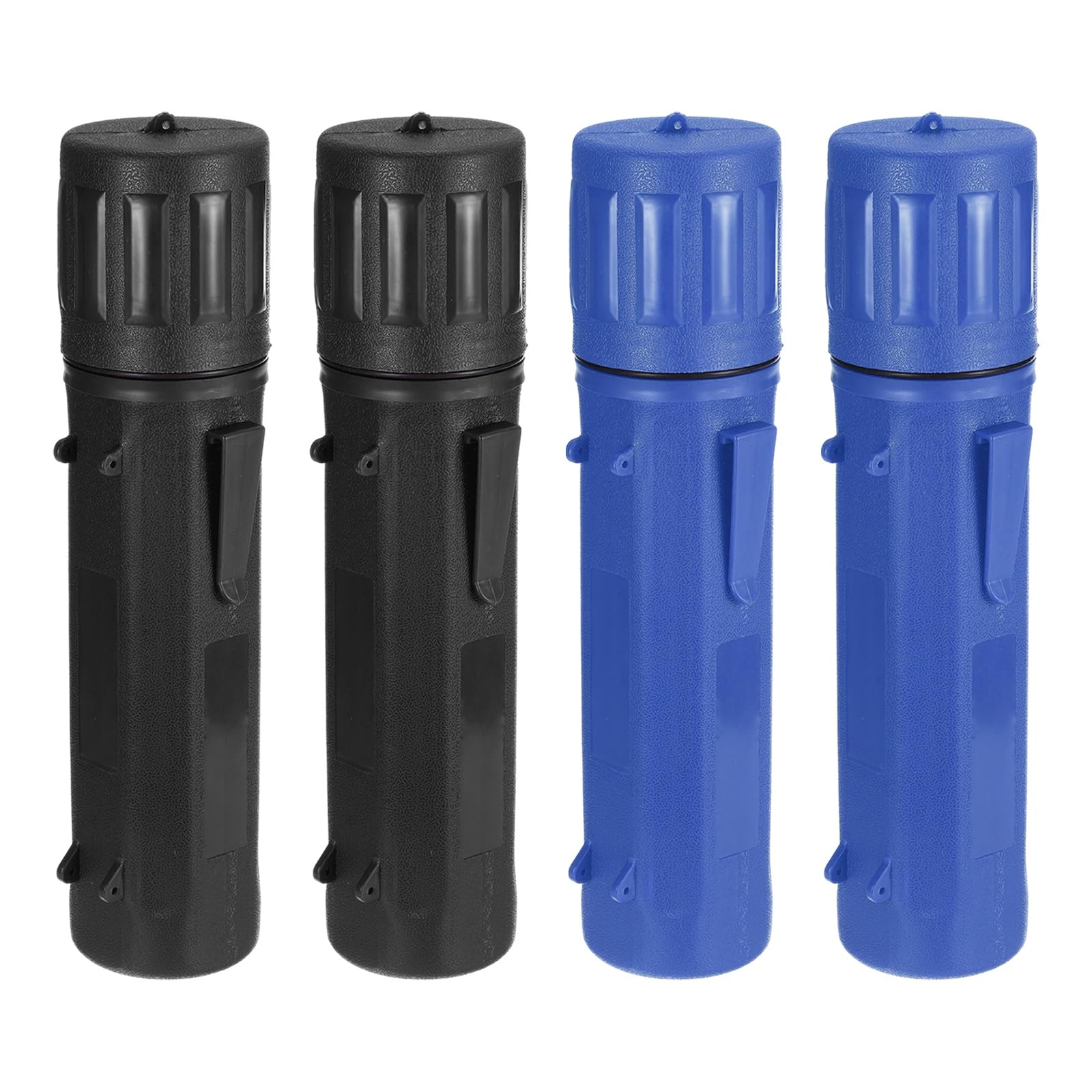 sourcing map 4 Pcs Welding Rod Storage Tube, 14.5 Inch Tungsten Electrode Holder Container Airproof Waterproof 4.5kg Capacity with Strap, Black,Blue