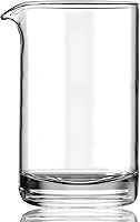 Handblown Seamless Cocktail Mixing Glass - 18oz Heavy Base Old Fashioned Bar Mixer, Lead-Free Ultra-Clear