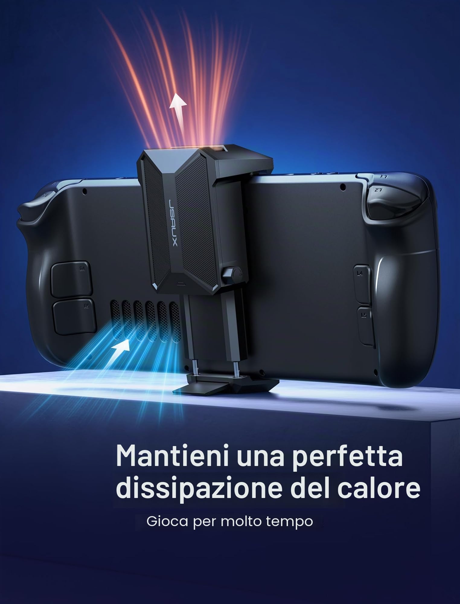 JSAUX Ventola di Raffreddamento per Steam Deck, Raffreddatore con Accessori per SteamDeck, Ventola di Raffreddamento Innovativa con Supporto Compatibile per Steam Deck-GP0201