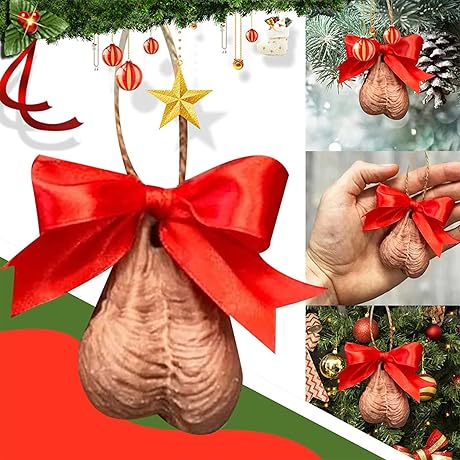 Ornaments for Christmas Trees: Unique, Testicle Christmas Balls