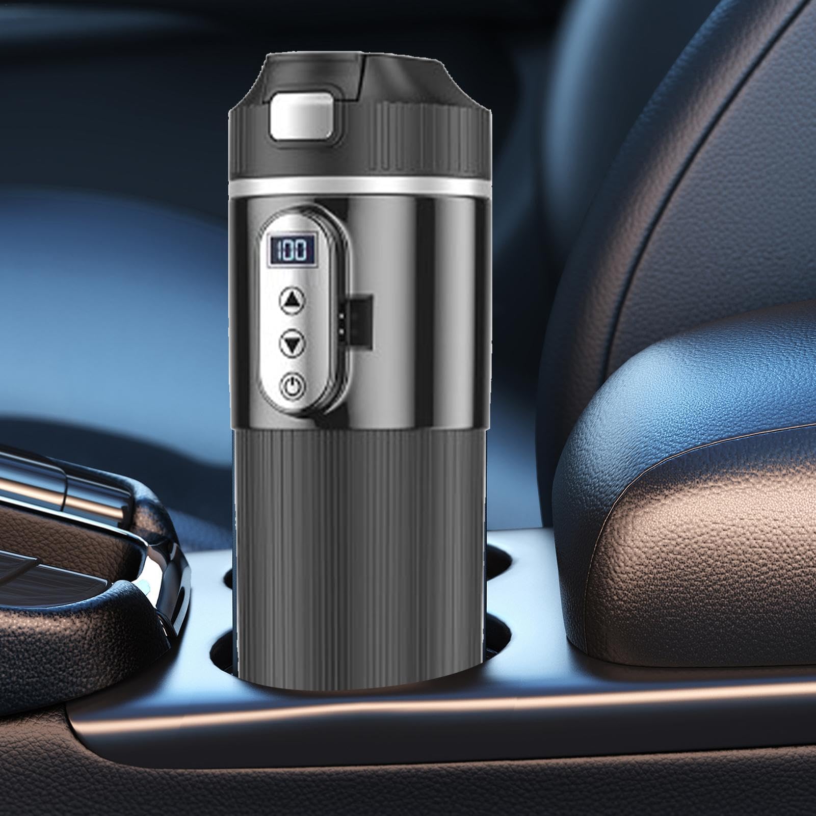 calentada de coche | Taza de café de viaje de 12 V/24 V | LCD Mostrar la | temperatura de temperatura del calentador de botella eléctrica calefacción 500 ml