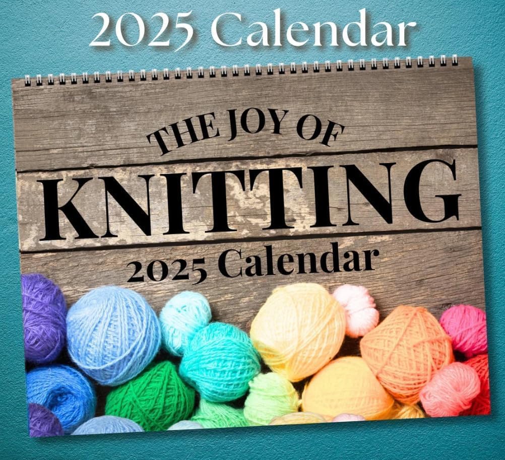 Knitting Calendar 2025,Yarn Monthly Calendar Planner 2025