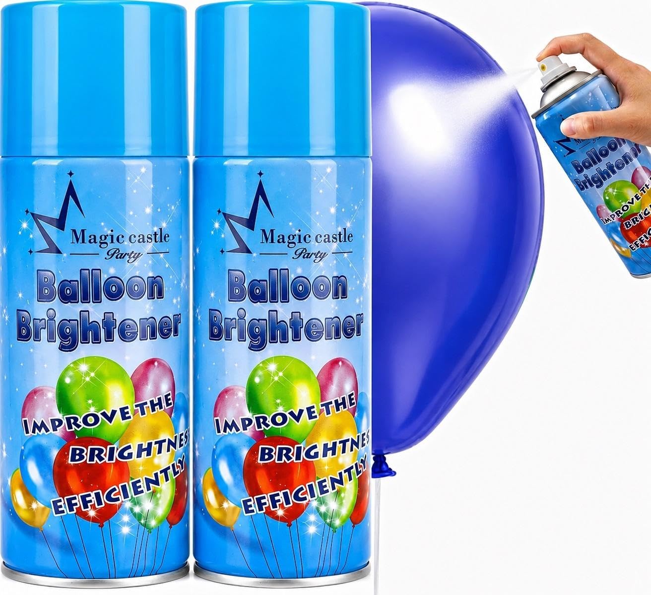2 Pc Balloon Shine Spray (450ml) Each Instant High-Gloss Balloon Shine, Waterproof Spray Shine for Latex & Foil Balloons, No Towel or Gloves Needed, Long-Lasting Party Decoration Finish-image-49