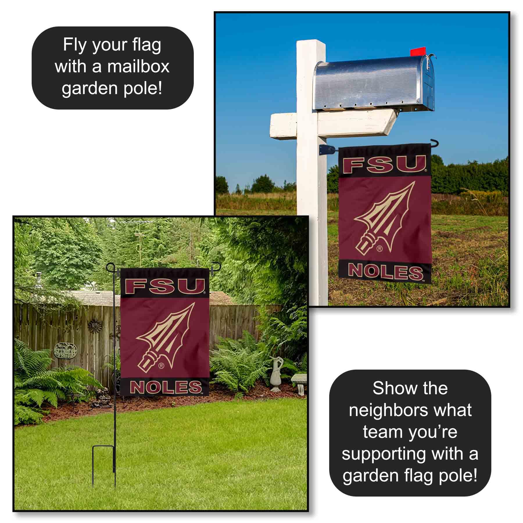 College Flags and Banners Co. Florida State Seminoles Spearhead flaga ogrodowa