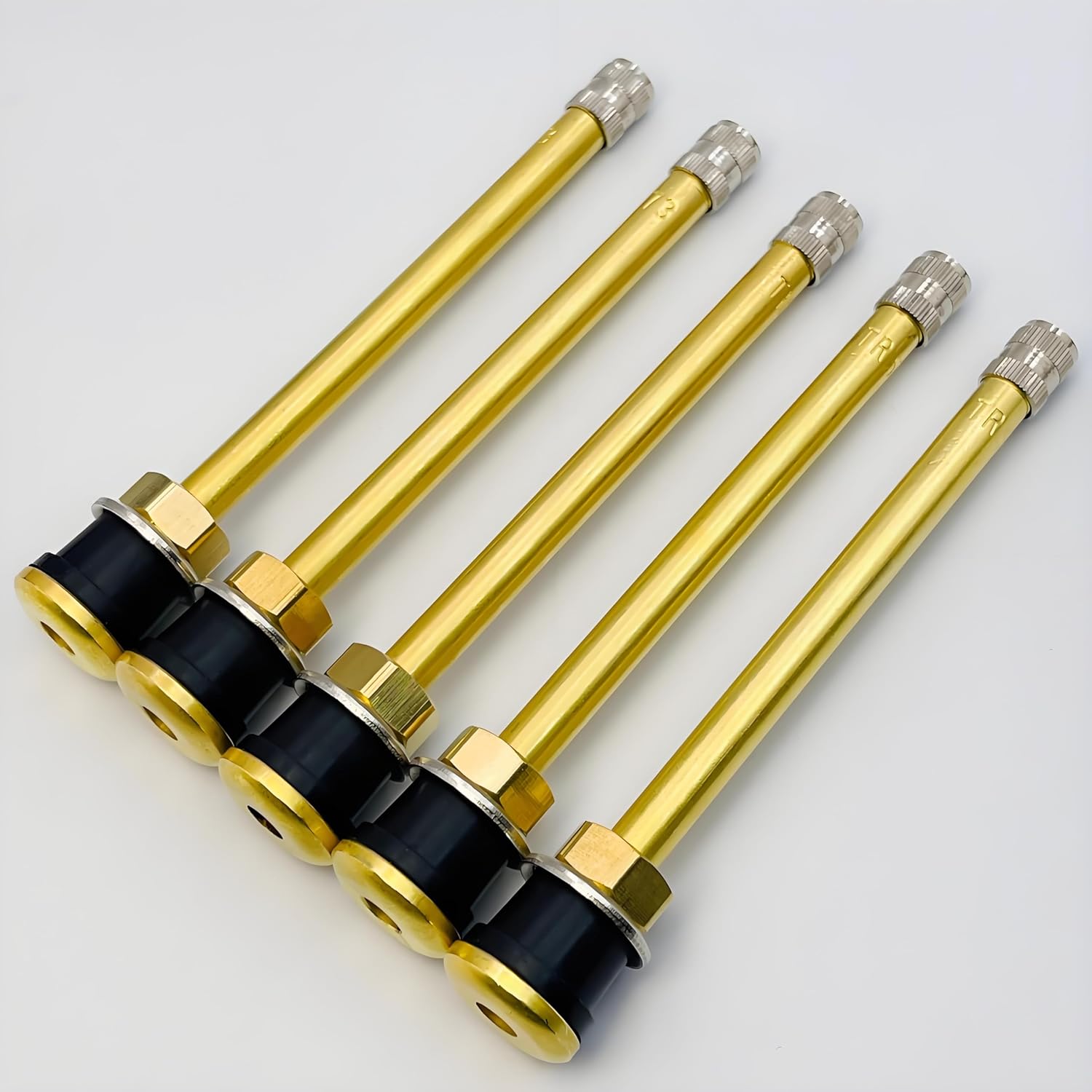 20Pieces TR572 Truck Tire Valve Stems,Brass Commercial 3-3/4 Valve Stems for Rim Φ.625" (10 Pack), Replacement Brass Clamp-in Valve Stem for Truck and Bus