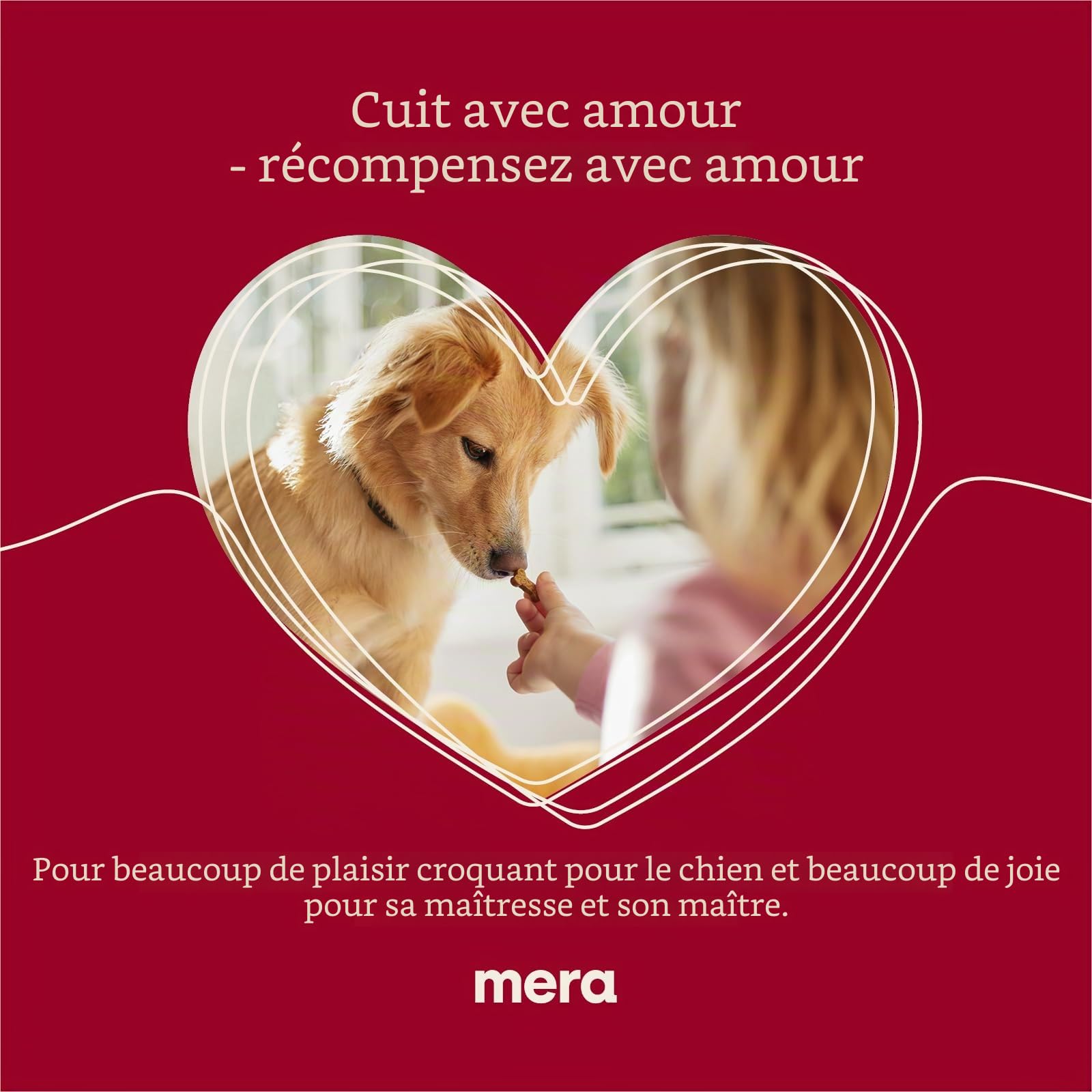 MERA Bakery Gourmet Happen Friandises pour Chien pour l'entraînement ou comme collation, friandises pour Chiens à Base d'ingrédients naturels, Biscuits Doux pour Chien (10 kg)