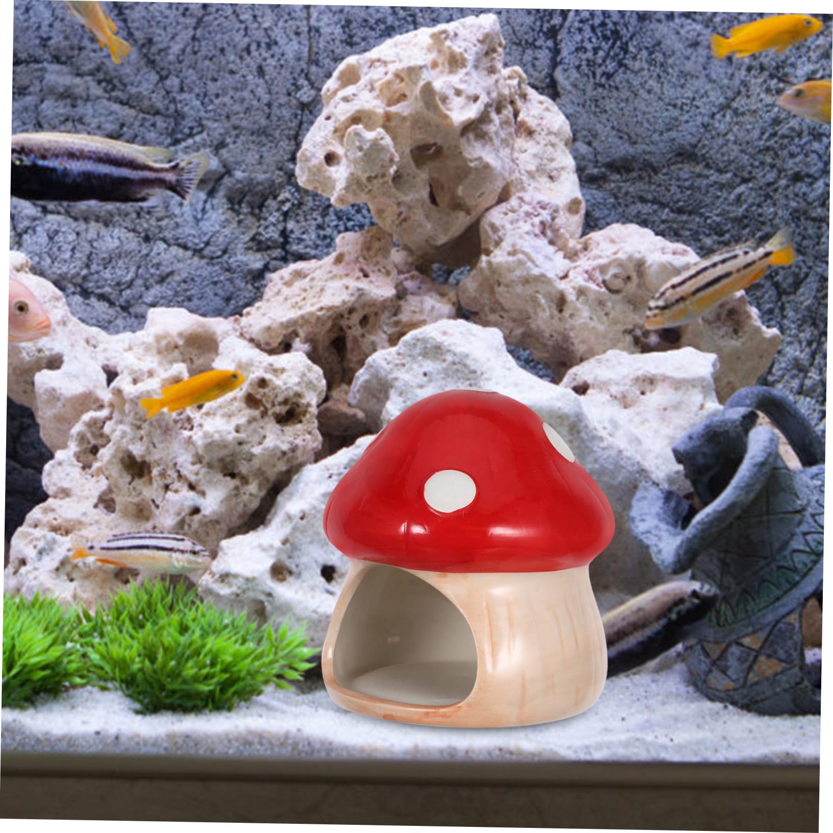 Aquarium Höhle Fischtank Dekoration Aquarium Garnelen Versteck Pilz Pflanzen Dekor Fischtank Hamster Unterschlupf Betta Fisch Dekoration Betta Versteck Garnelen