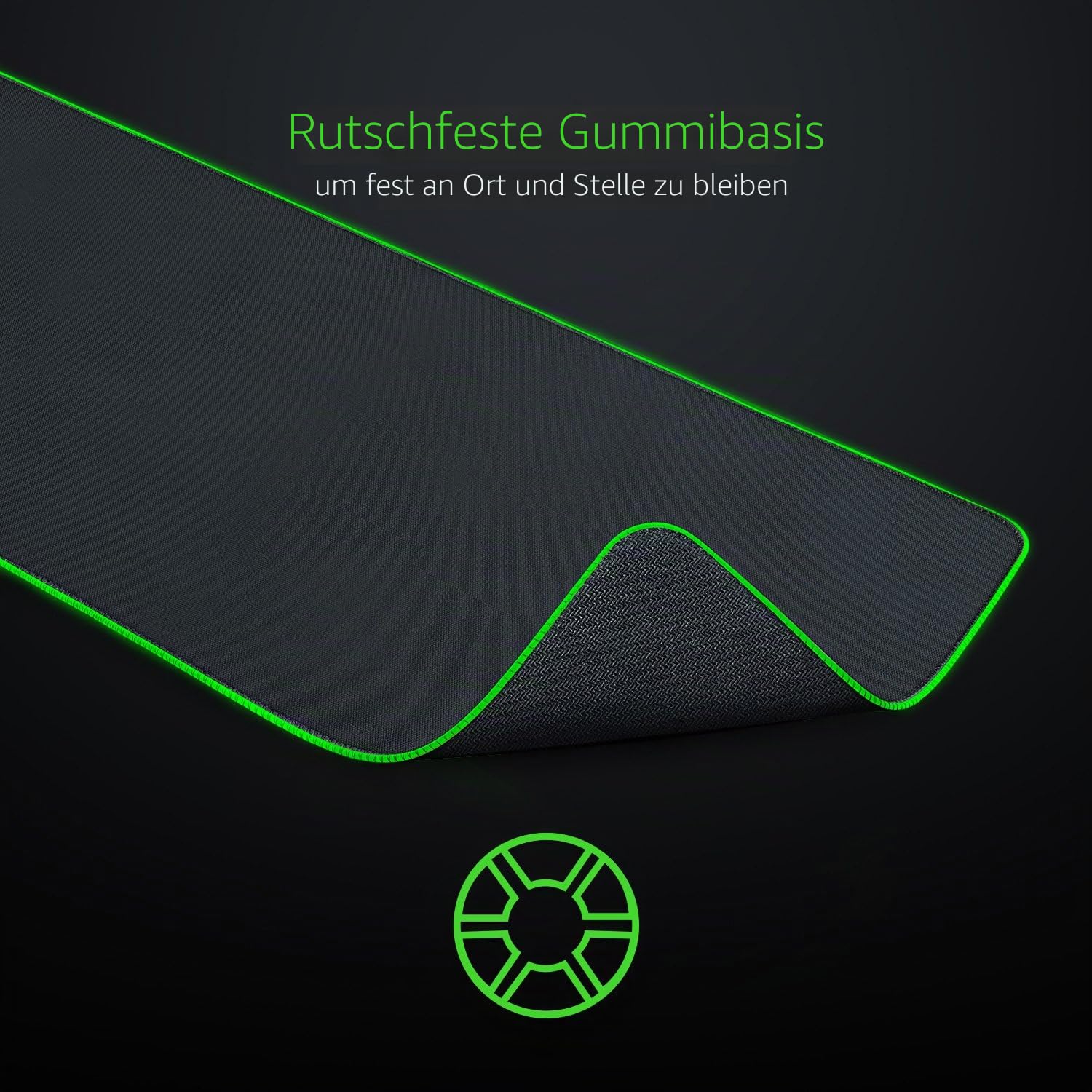 Razer Goliathus Extended Chroma - Extra große weiche XXL Gaming Maus-Matte mit RGB Beleuchtung (Kabelhalterung, Stoff-Oberfläche, gesteppter Rand, optimiert für alle Mäuse) Schwarz