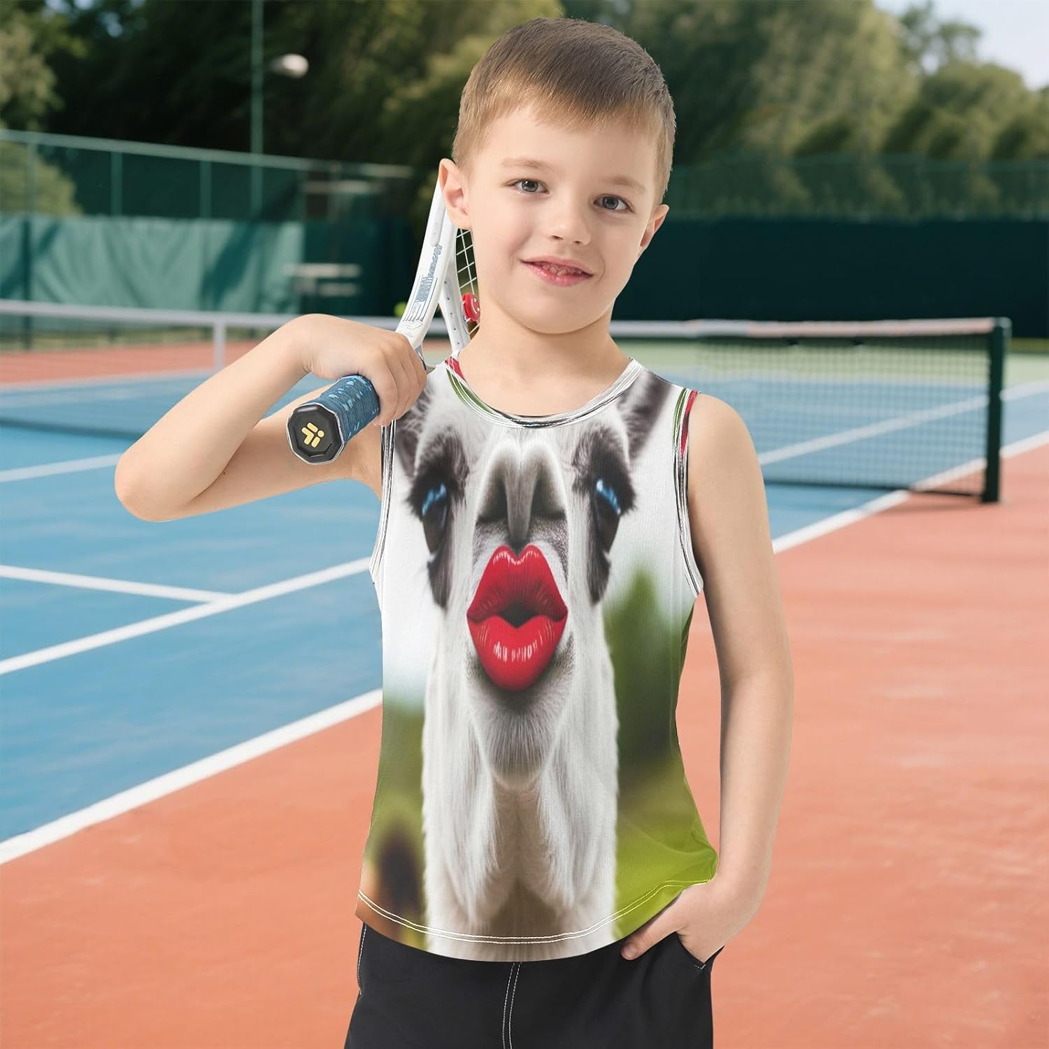 Sleeveless Tank Top Shirt for Boy, Active Moisture Wicking Tank Undershirts for Kids Youth, 3-15 Y