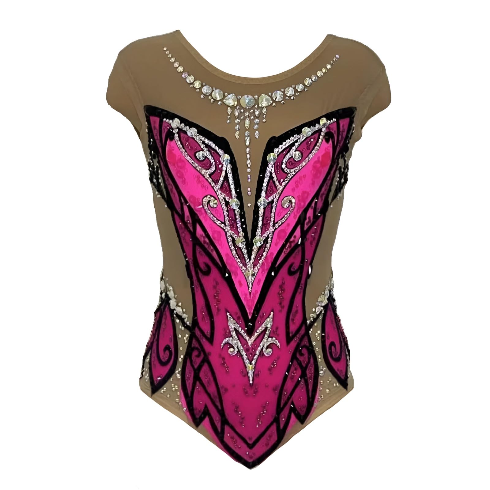 Maillot De Gimnasia Rítmica For Mujer Traje de Baile de Ballet de Alta Elasticidad Mono de Gimnasia Puesta En Escena
