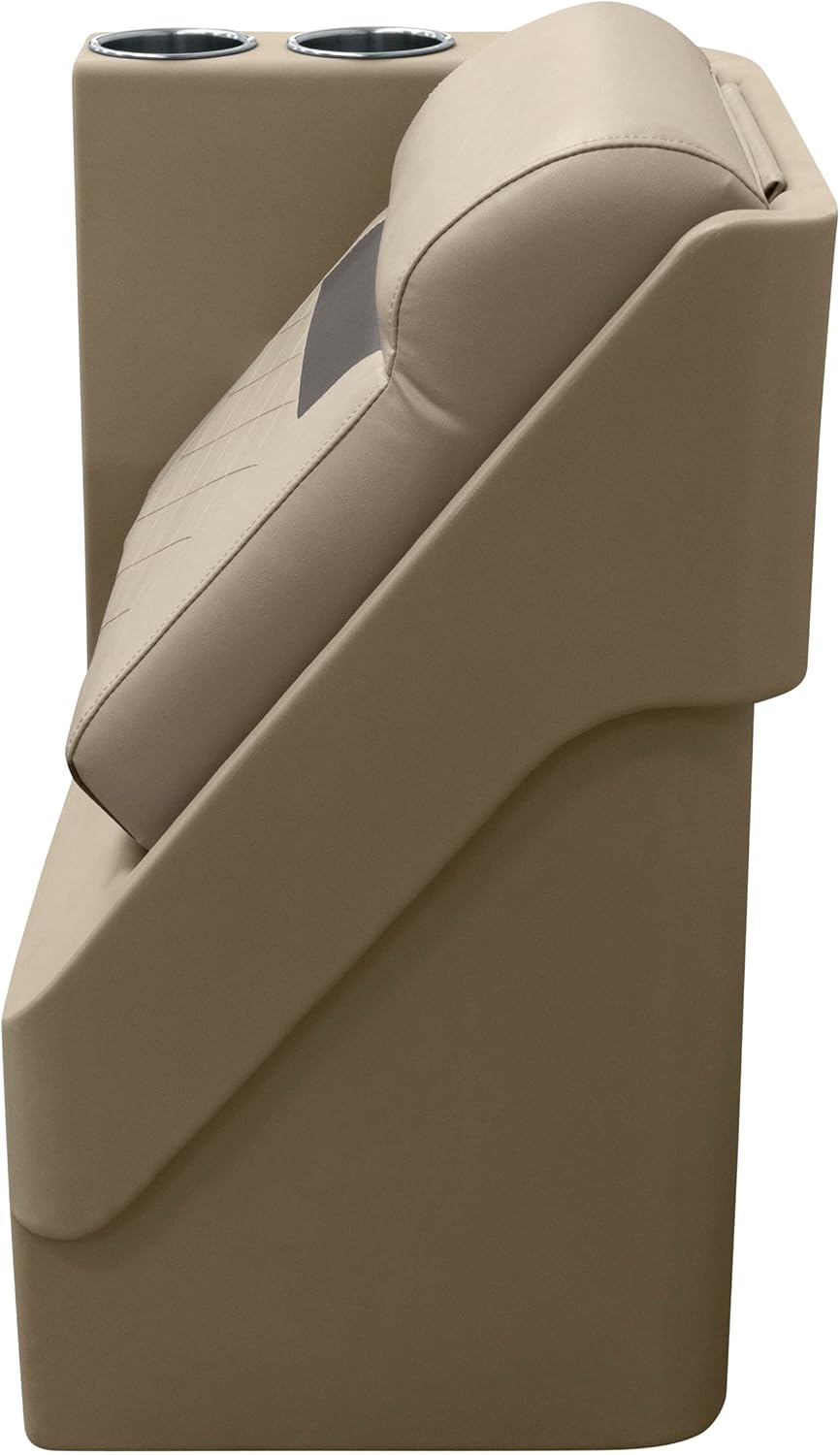 Wise DLX1305L-1900 DLX Series Pontoon Left Radius Lean Back Recliner - Neutral/Meteor