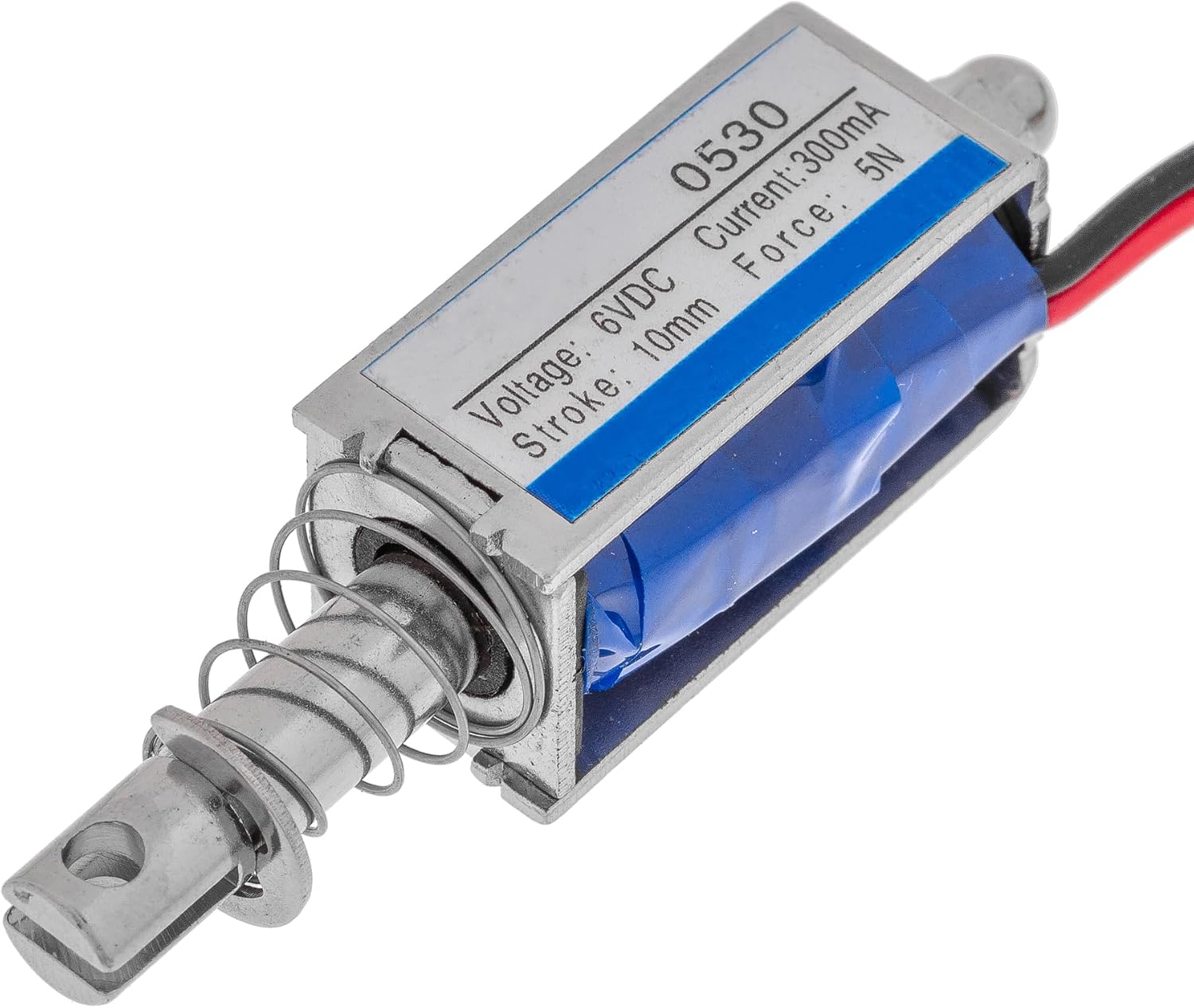 QUARKZMAN Solenoid 24V DC 0,3A – Zugmagnet JF-0530, 5N, 10mm Hub, Rahmenbauweise, Für Türschlösser & Automaten
