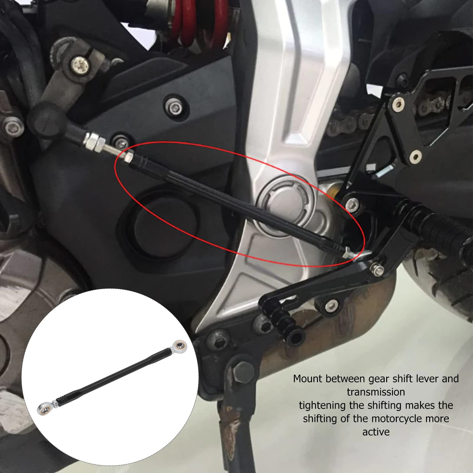 Asta del cambio, asta del cambio per moto, in lega di alluminio, leva del cambio per sedile posteriore, 180 mm, leva del cambio per moto