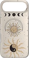 Vista 27 de Mystical Tarot Card Aesthetic Sun Moon Phases Yin Yang Space Case for iPhone 17
