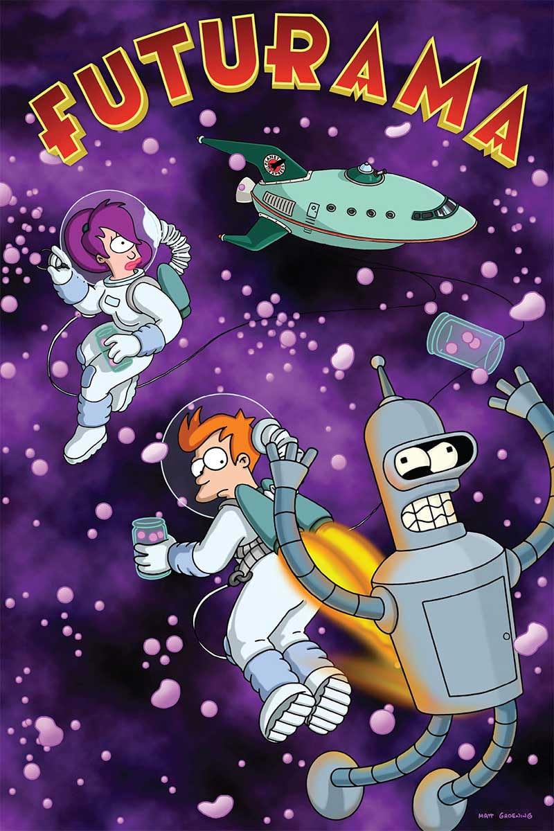 Amazon.com: BUY ART FOR LESS Officially Licensed Futurama Space 24