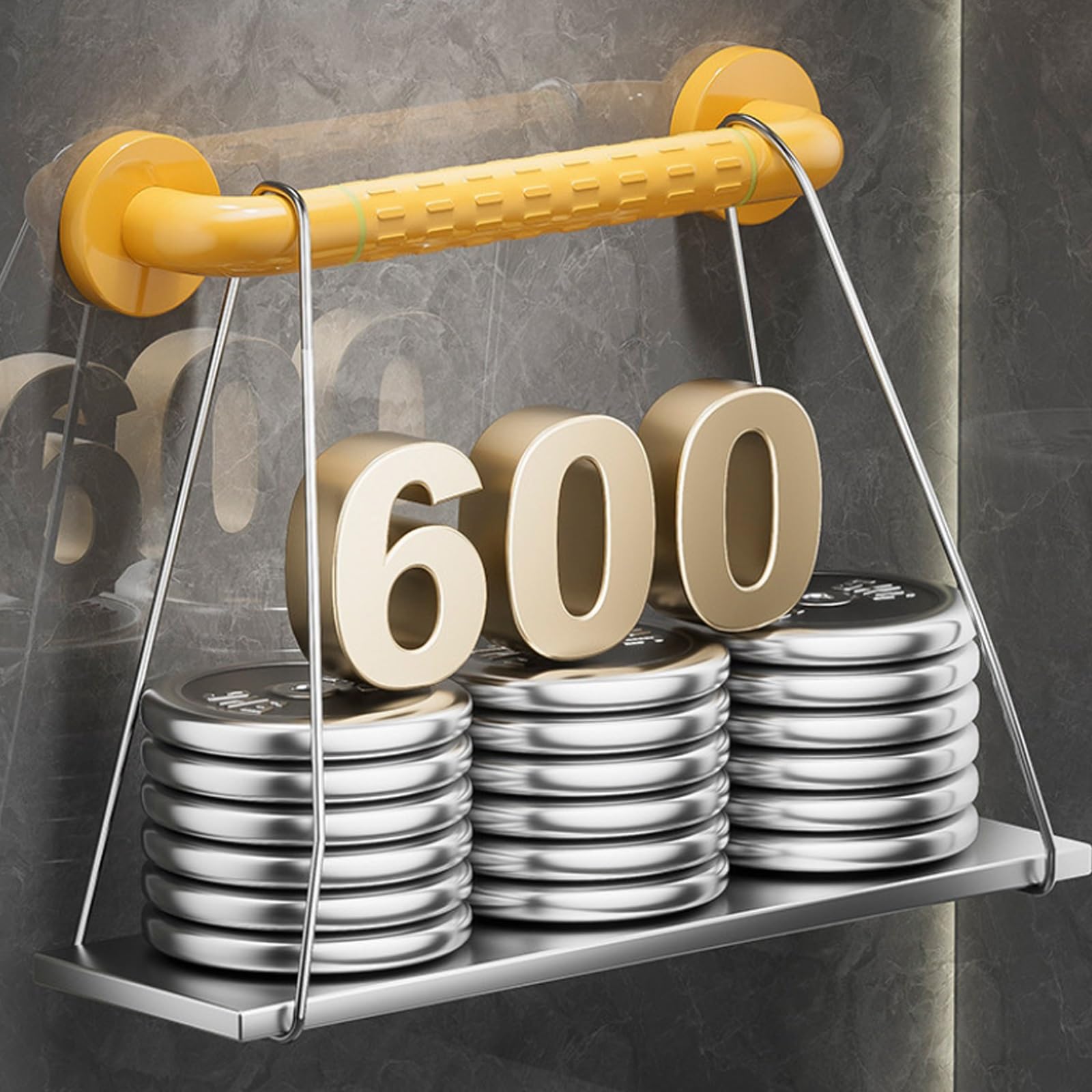 2 Barras De Apoyo para Baño De Adultos Mayores - Acero Inoxidable 304 Antideslizante para Baño De Adultos Mayores (Acabado Cepillado)(60cm)