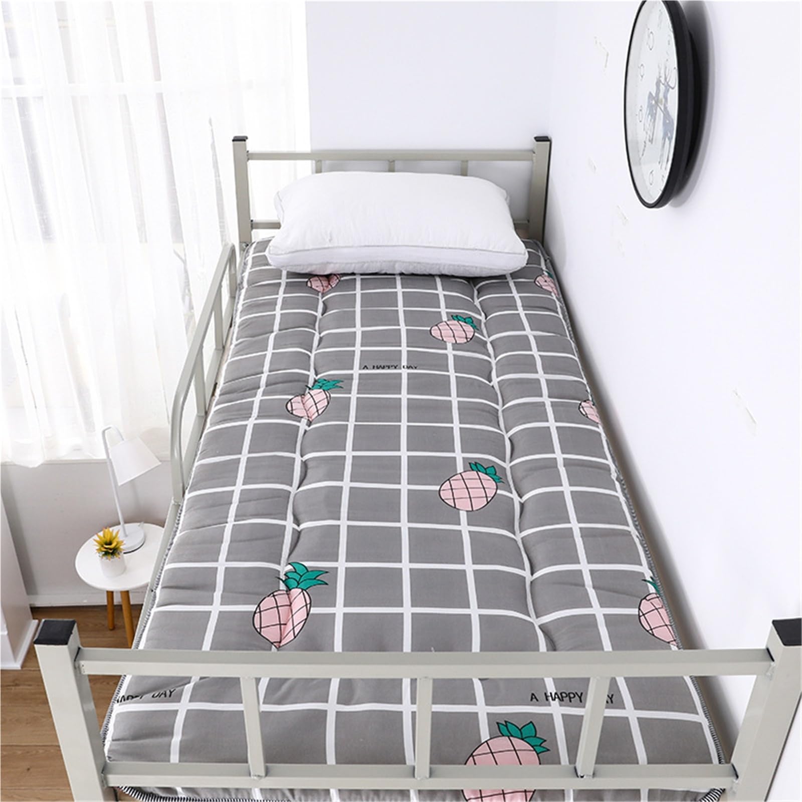 Futón Japonés 3cm Grueso Plegable Tatami Esterilla Portátil Enrollable Cama para Invitados Camping Dormitorio Transpirable Colchoneta De Suelo Crown