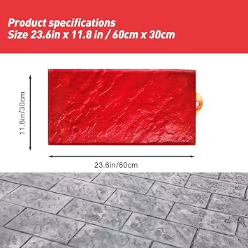 Concrete Stamps Concrete Molds Rectangular Stone Tile Texture Concrete Texture Mat Same Slate floor Concrete Seamless Stamp Mat Polyurethane Stamps Outdoor Landscaping Stone Forms
