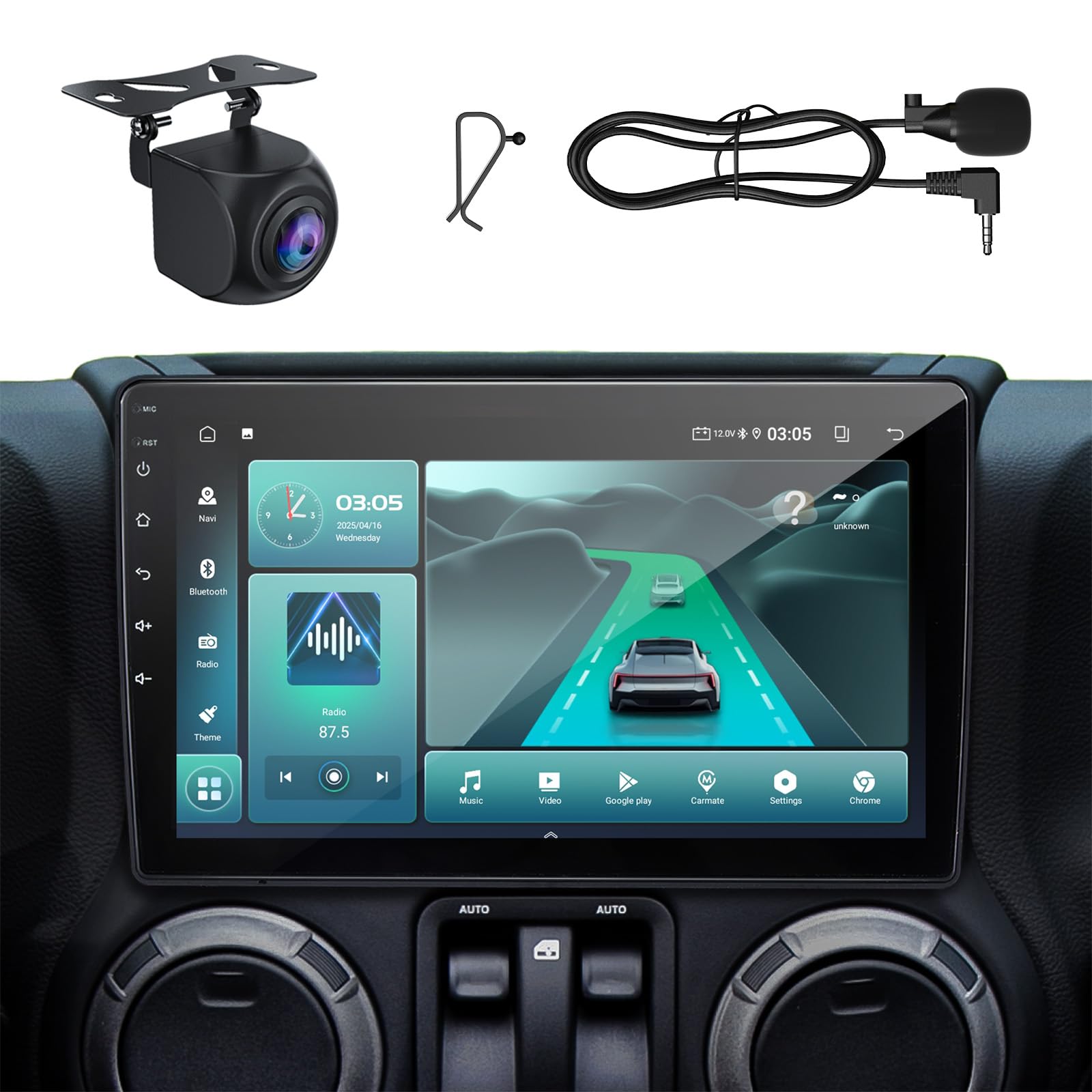 Autoradio Touchscreen 10.2 Pollici Per Jeep Wrangler JK 2007-2018 E Dodge Ram 2009-2012 Con Wireless Apple Carplay E Android Auto