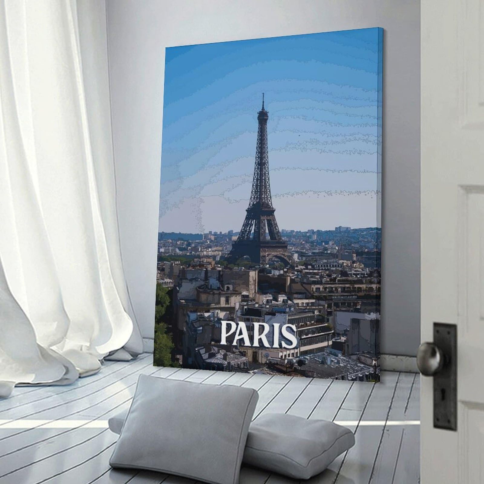 Junmoney Paris Room Decor Wall Art 20x30inch(50x75cm), for Wall Displays, Bedrooms Or Room Updates, Ideal for Building A Coordinated Art Wall