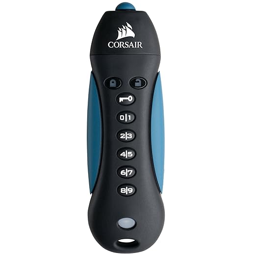 Segurança em Primeiro Lugar: Como Proteger Seus Dados de Saúde na Era Digital 4 Pen drive Corsair 64GB Flash Padlock 3, USB 3.0, Criptografia de Dados, 256 Bits, Preto - CMFPLA3B-64GB
