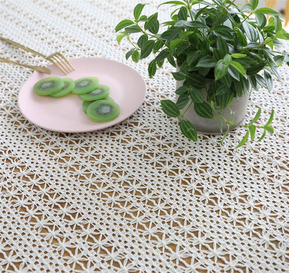 手編みのテーブルクロス【生成色】たっぷり大きい‼️ 約１５０cm ×１５０cm 手編みのテーブルクロス【生成色】たっぷり大きい‼️ 約150cm