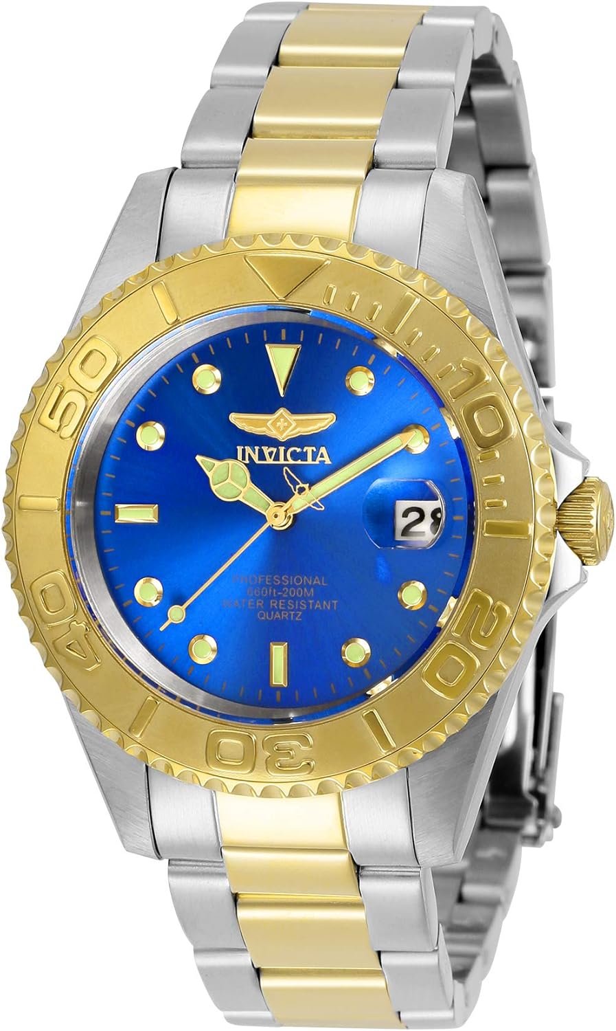 Invicta Mens Pro Diver Quartz Watch, Two Tone, 29942