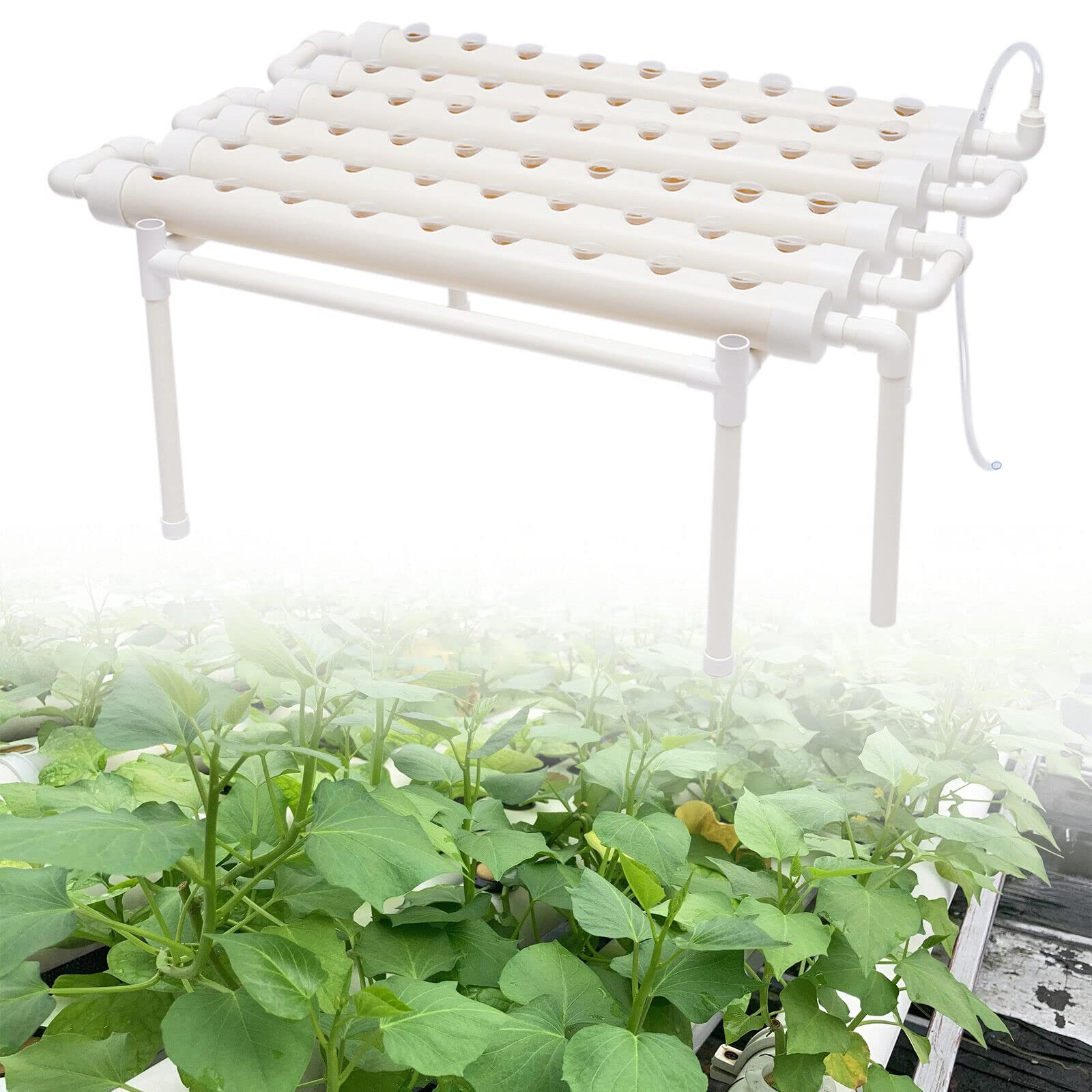 Plantas hidropónicas kit de cultivo hidropónico de 3 capas 108 estaciones de plantas, sistemas de cultivo de plantas sin suelo para hidroponía, cultivo hidropónico de hortalizas en tubos