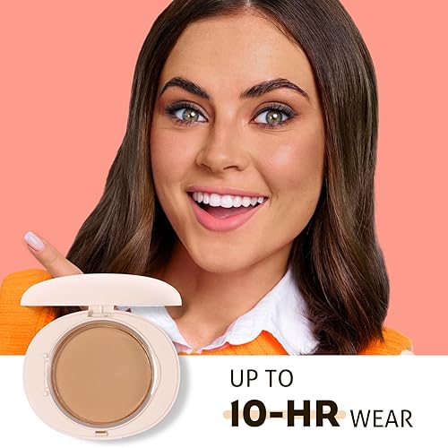 Miniatura 13 de UCANBE Polvo facial prensado 2 en 1 y maquillaje de base, polvo de ajuste impecable con control de aceite mate, maquillaje coreano, polvo de acabado