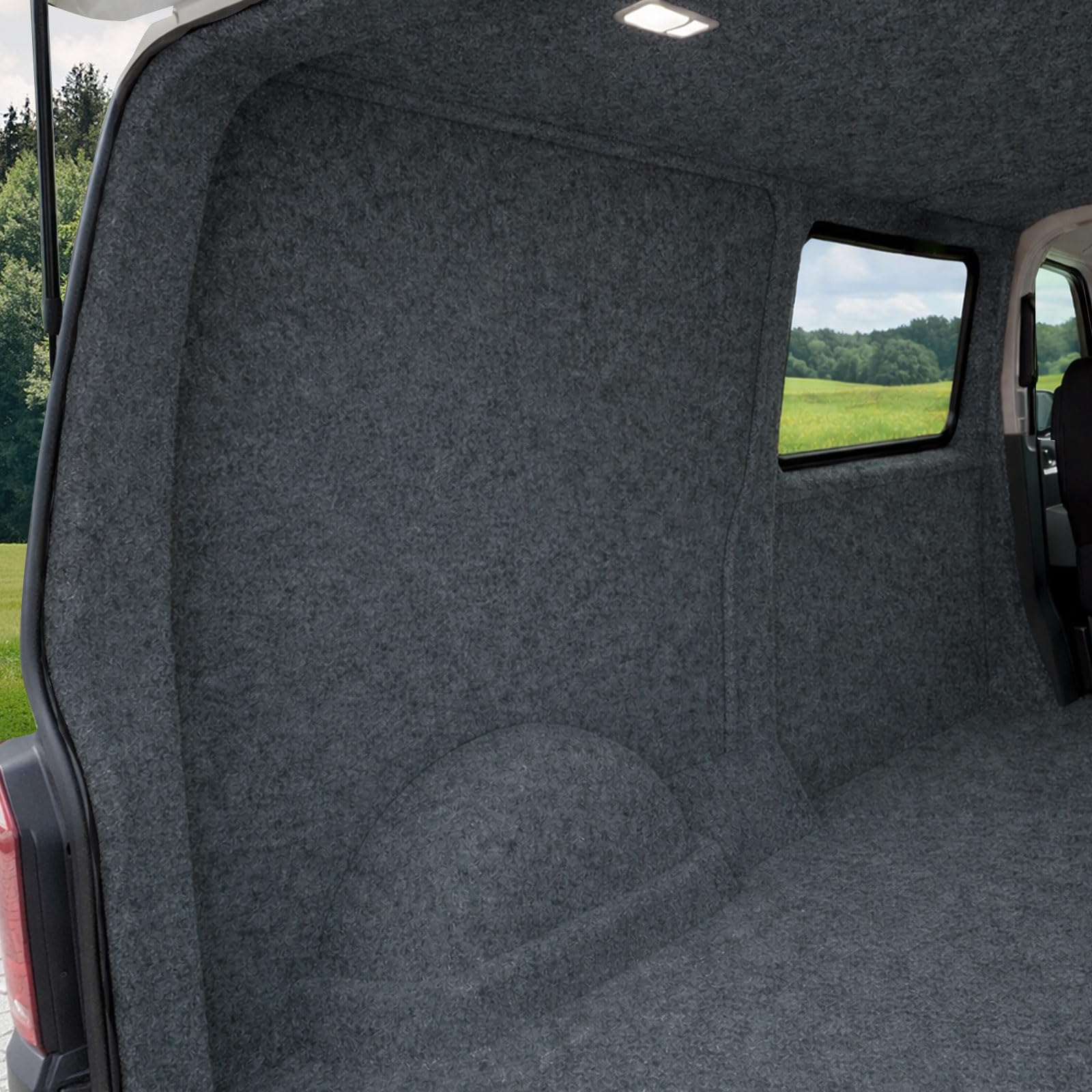 Innenverkleidung Filz Schiefer Ausbau universell passend für Campingbus, Kastenwagen (Verschiedene Größen) (Schiefer (3x2m))