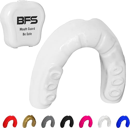 Miniatura 15 de Protector bucal deportivo para adultos, mejor para dientes, MMA con funda para boxeo, karate, rugby, fútbol (rosa) Rosado,Cristal,Verde