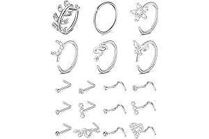 Ultimate Cool Nose Rings: 20G Nose Rings Hoops Nose Rings Studs