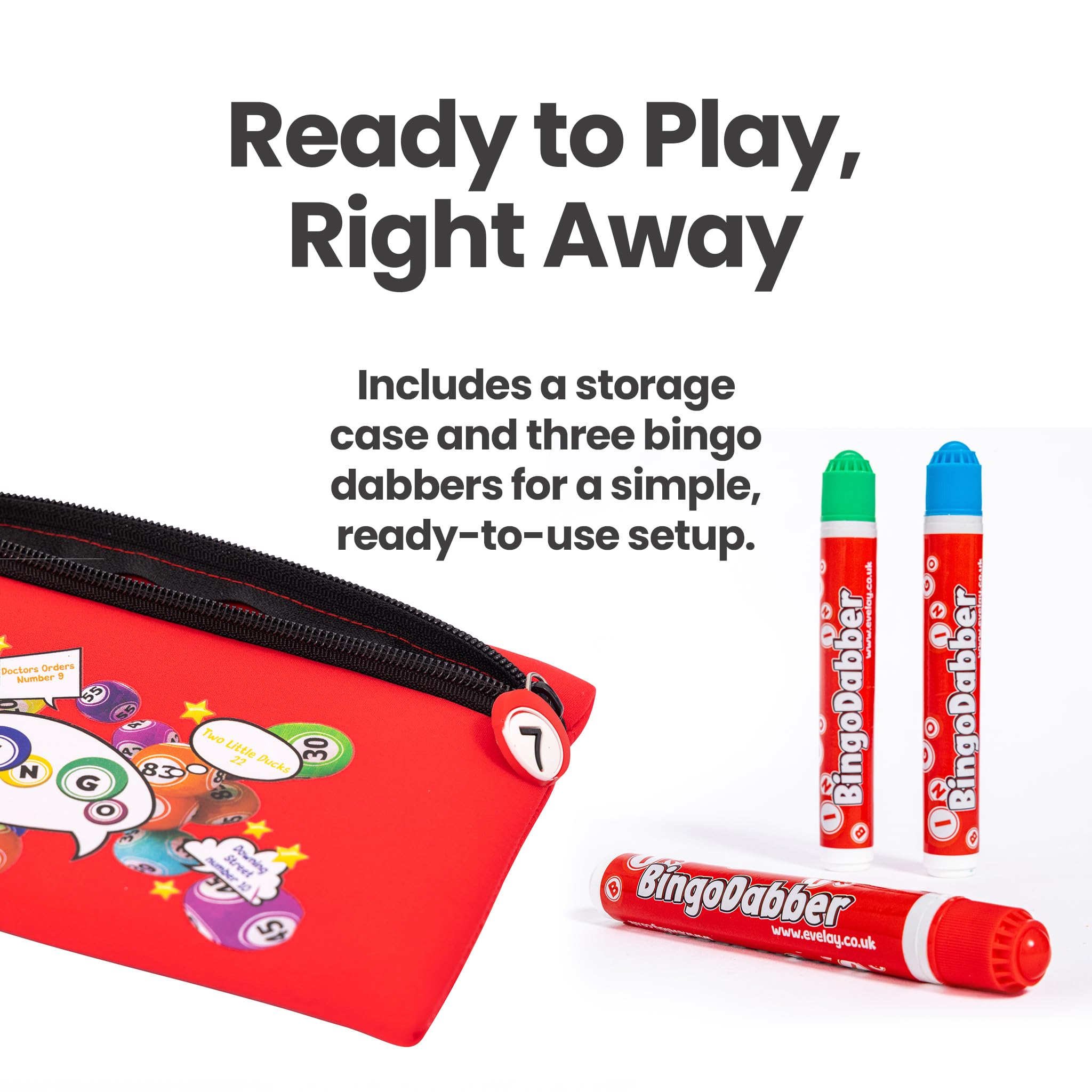 Bingo Dabber Case Holder Gift Set, Red - Image 3