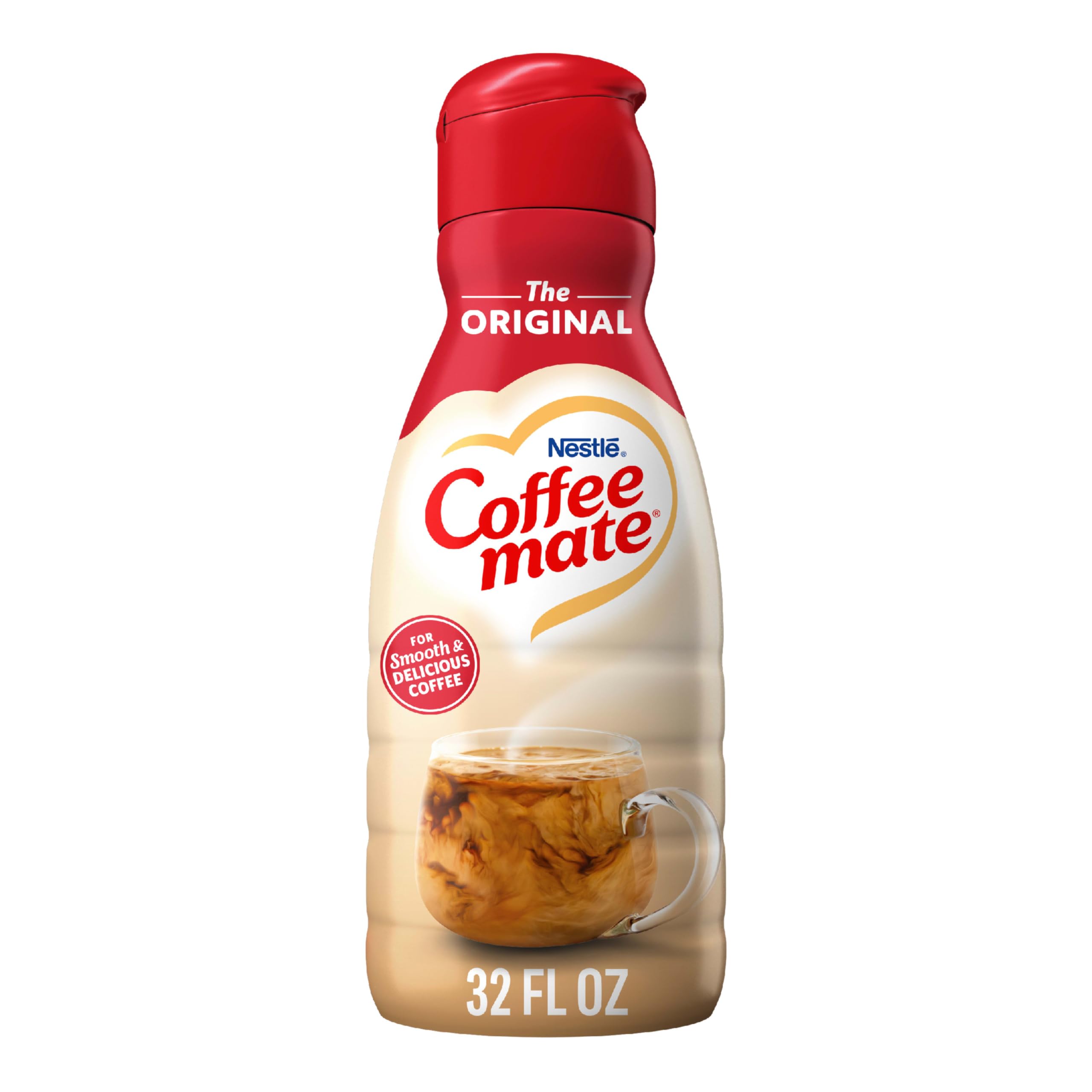 Coffee mate Original Crème à café liquide aromatisée sans gluten sans produits laitiers, 946 ml