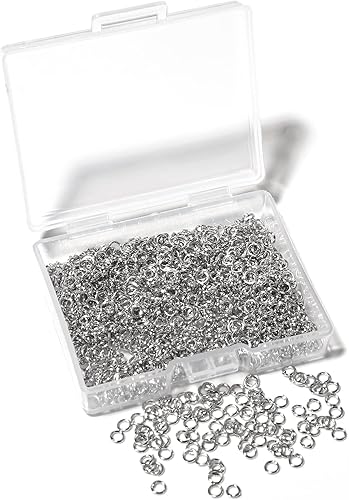 Miniatura 17 de 1000 piezas de anillos abiertos de 3 mm chapados en plata, oro y oro rosa, anillo de salto para hacer joyas de hierro, anillos simples a granel