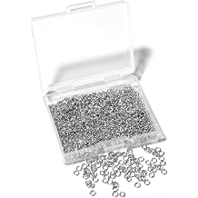 1000 Pcs 3mm Open Jump Rings Rhodium Plated Jump Rings for Jewelry Making Iron Made Single Ring Bulk for DIY Craft Earring Necklace Bracelet Pendant Choker Jewelry Making Findings