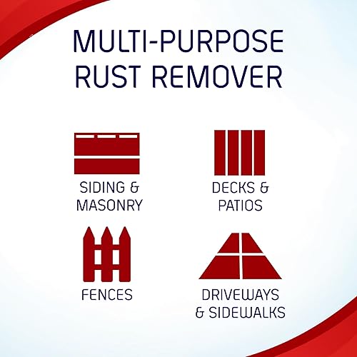 Vista 6 de Iron OUT removedor de manchas de óxido líquido, premezclado, elimina rápidamente las manchas de óxido del concreto, vinilo y otras superficies al