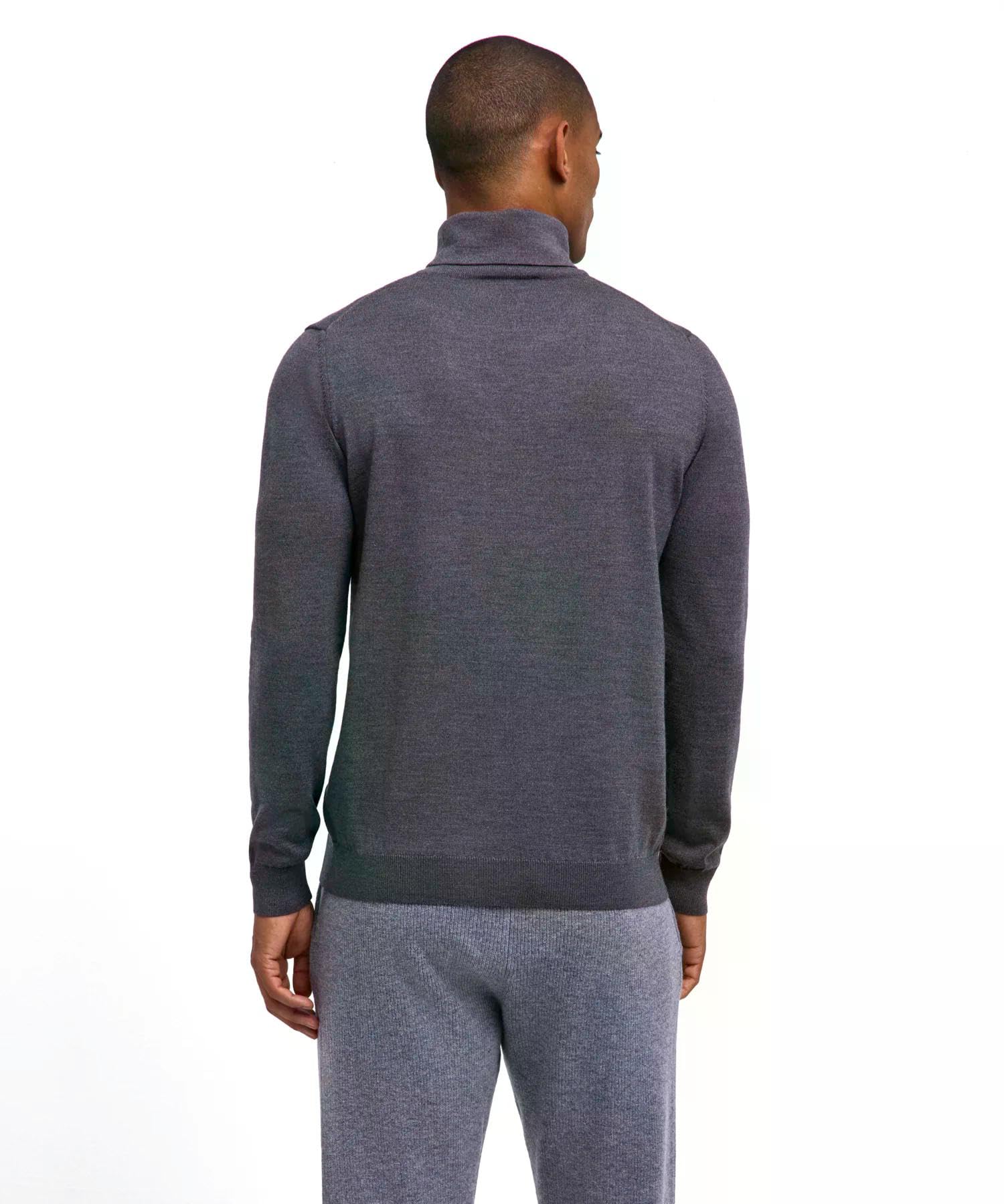 FALKE Hombre Basic Roll Neck suéter pulóver Elegante clásico para el Trabajo y el Tiempo Libre con Cuello Alto Transpirable regulación climática antiolor Lana 1 Pieza