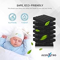 Vista 7 de Paneles de espuma a prueba de sonido de 2 pulgadas, paquete de 24 paneles acústicos insonorizados con adhesivos, espuma absorbente de sonido