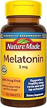 Nature Made Melatonin 3mg Sleep Aids for Adults, 100% Drug Free Sleep Aid, Sleep Supplements, 120 Tablets, 120 Day Supply