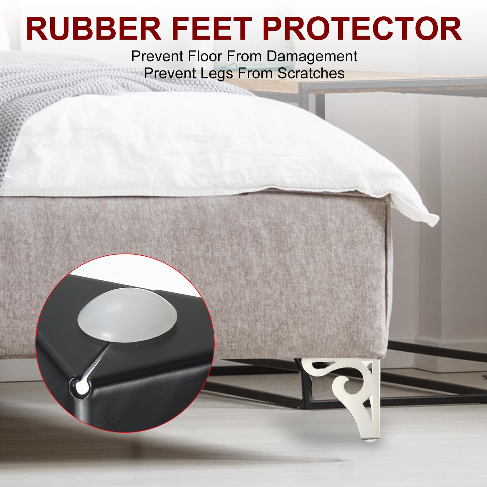 PATIKIL 3 Inch Hollow Out Furniture Legs - Image 3