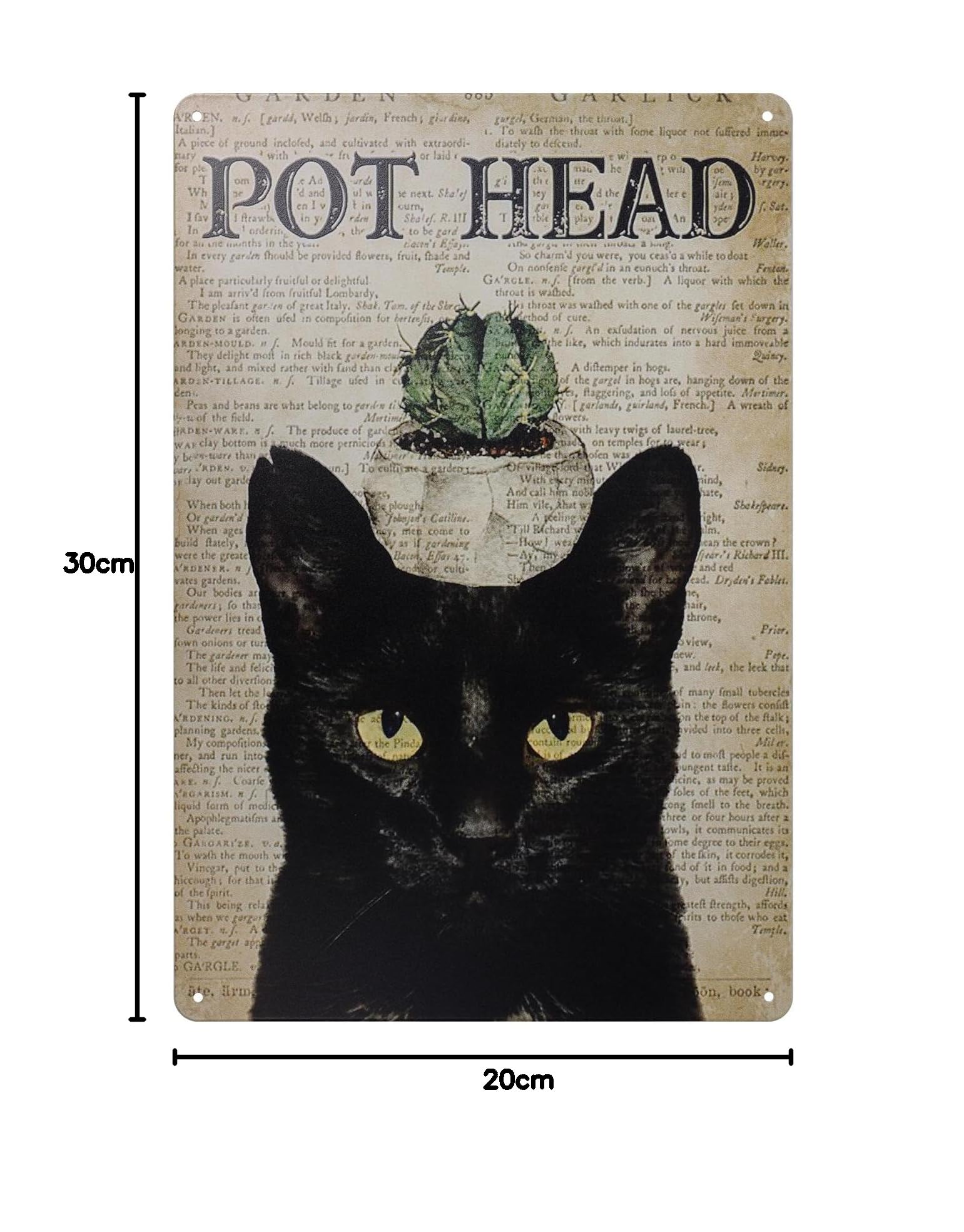 Amazon | ブリキ看板 猫 看板 ブリキ ネコ アメリカン雑貨