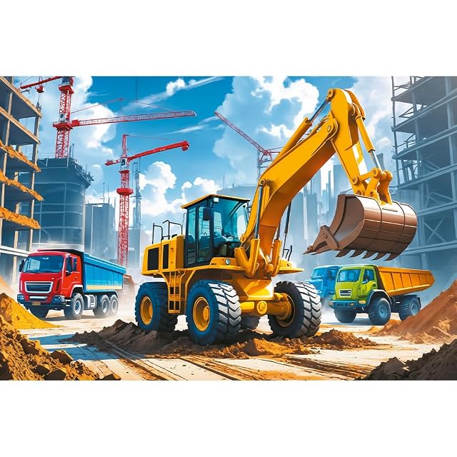 Foto 2 de 6 de Trefl - Tractor Excavadora Mixta - Puzle de 60 Piezas