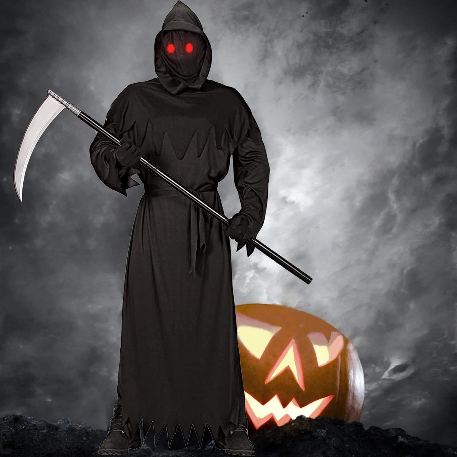 Straszny Kostium Halloween Dla Dzieci Rekwizyty Cosplay Żniwiarza | Ubrania Do Odgrywania Ról dla Dziewcząt Cosplayerek Karnawału Występów Scenicznych Wydarzeń Tematycznych Balów Maskowych
