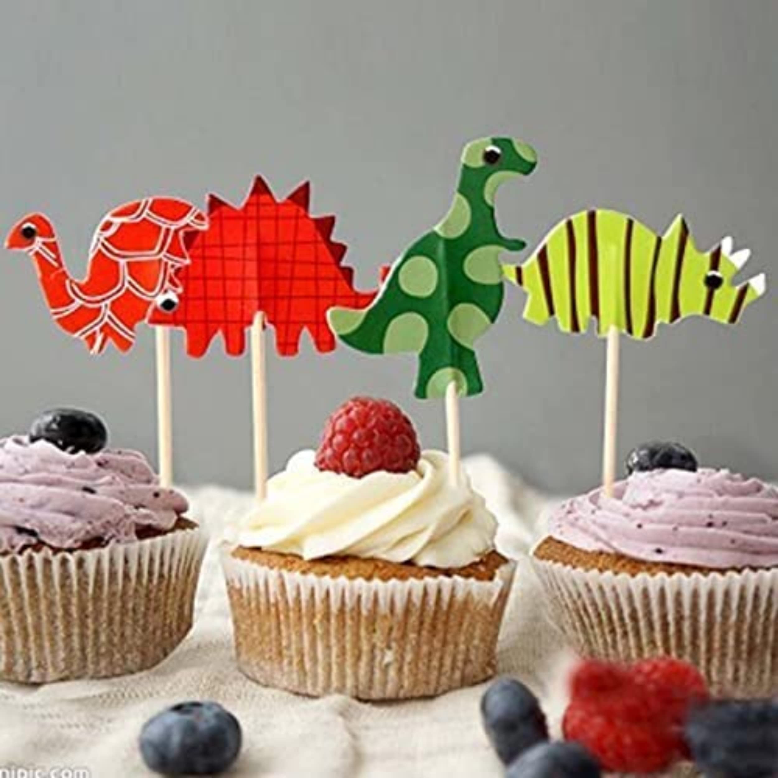 Paquet De 6 Décorations De Gâteau Dinosaure Dinosaure Babyshower