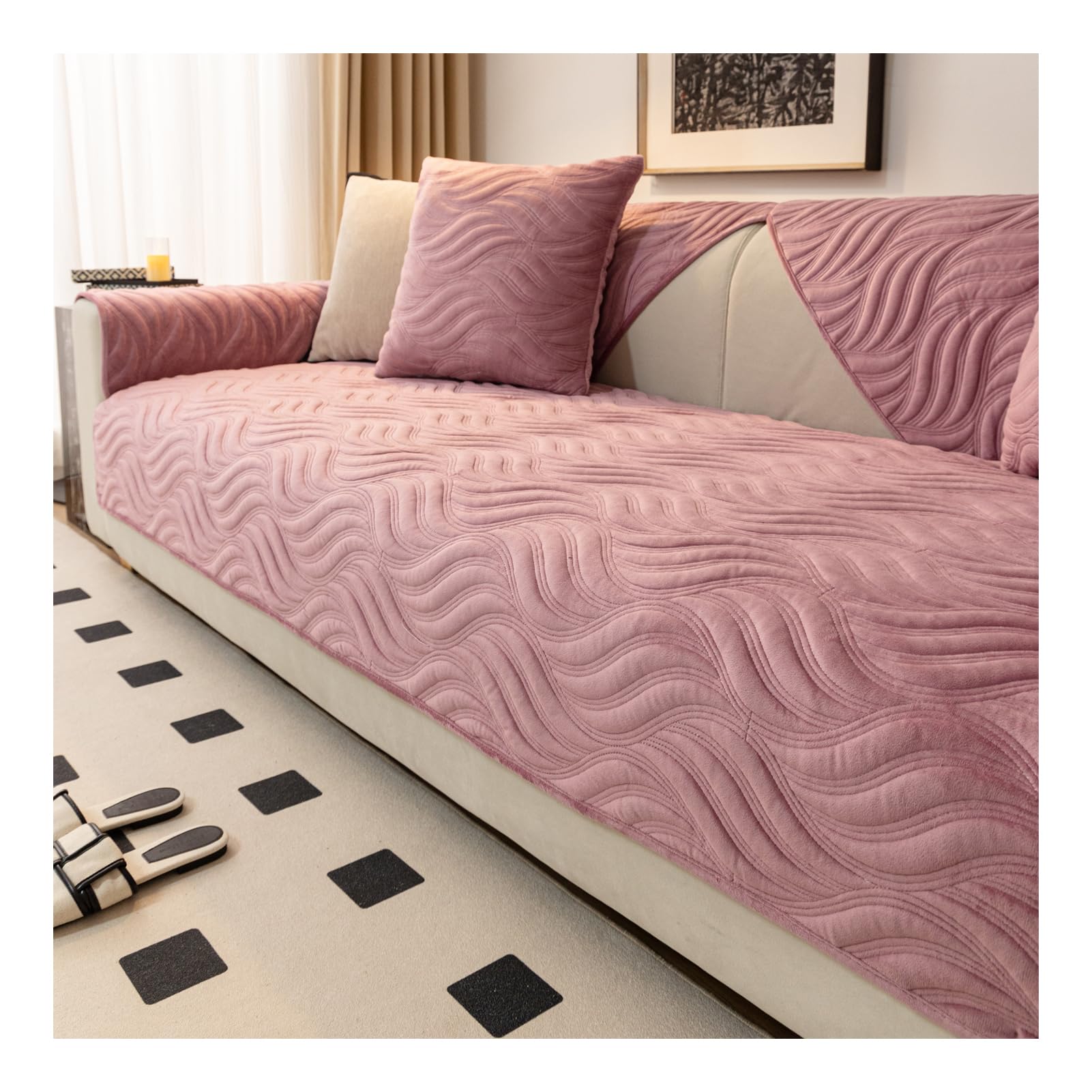 Housse de canapé sectionnel antidérapante et lavable pour une protection durable