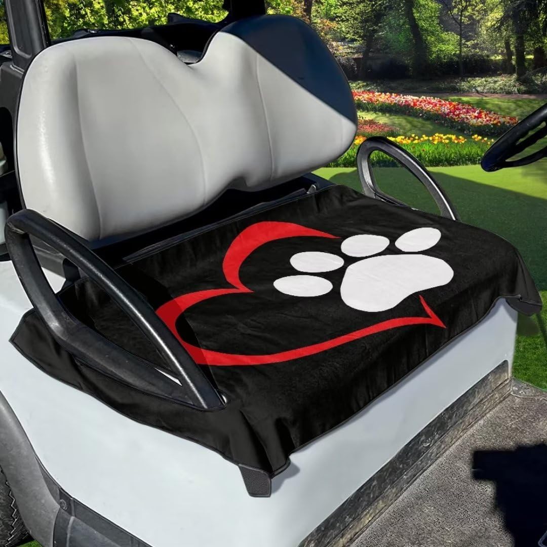 Yuuxorilu Golf Cart Seat Covers Golf Cart Seat Towel Universal Fit